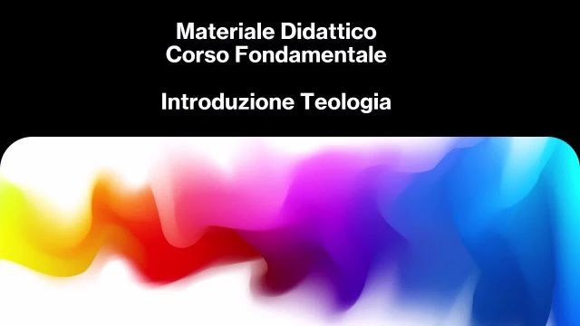 INTRODUZIONE TEOLOGIA