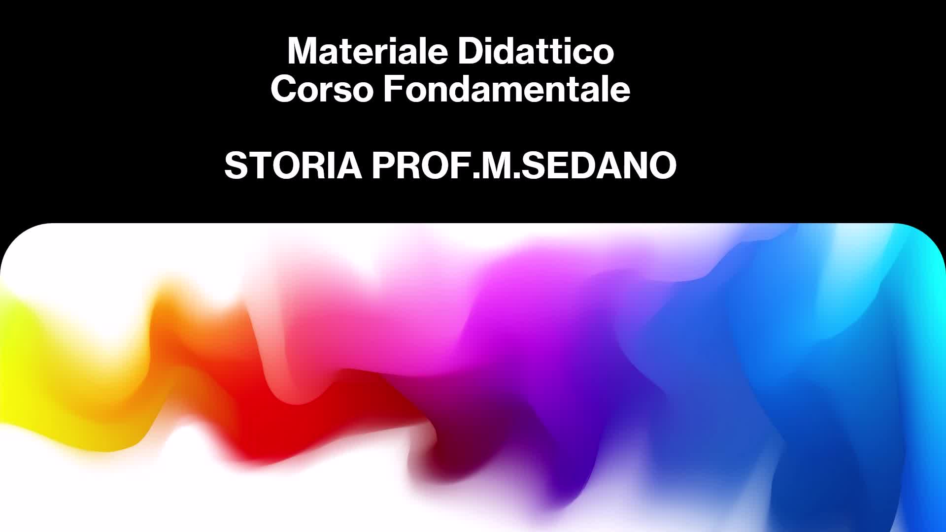 MATERIALE DIDATTICO PROF.M.SEDANO